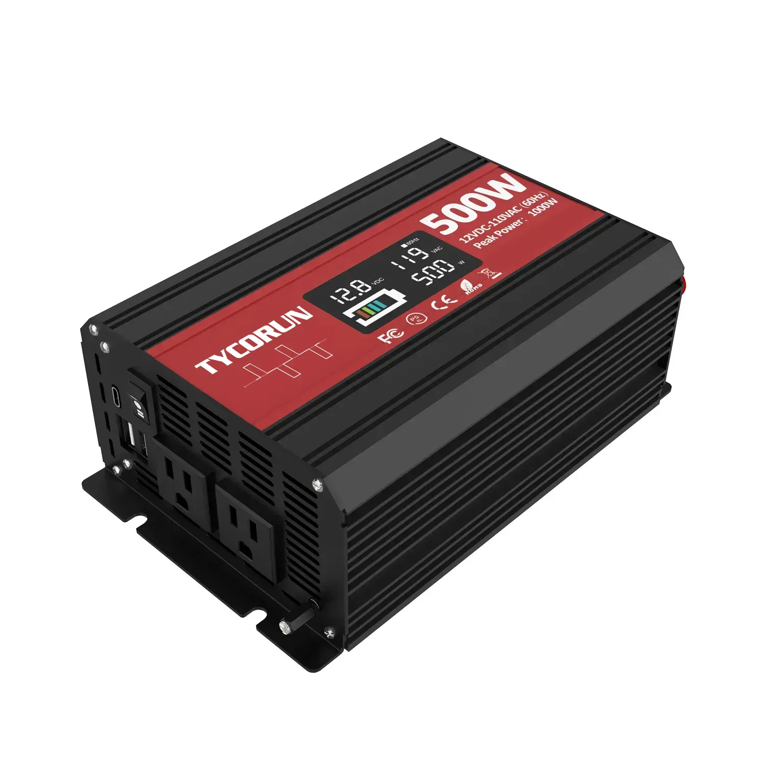 12V 500W inversor de onda sinusoidal modificada para el hogar, oficina, coche y RV 2